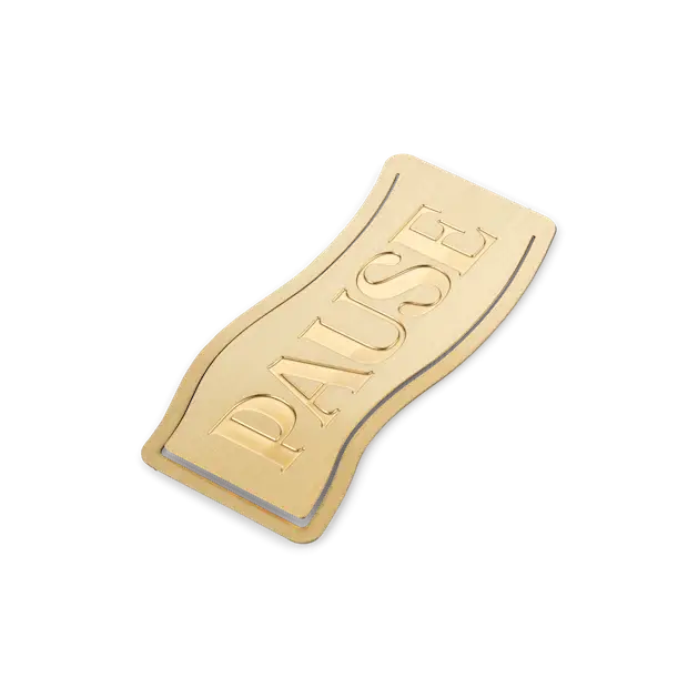 Brass Bookmark - Pause