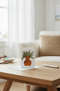 Pressed Fern in a wooden pot on a white card with a white envelope.