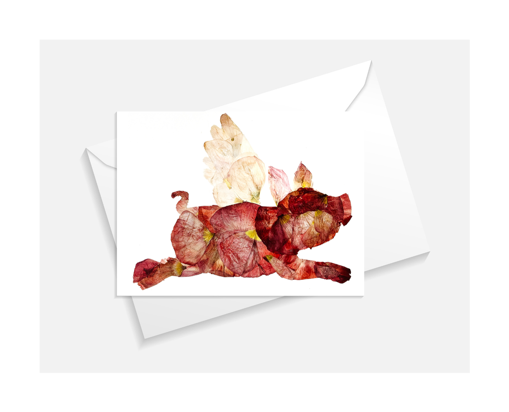 Flying Pig Greeting Card