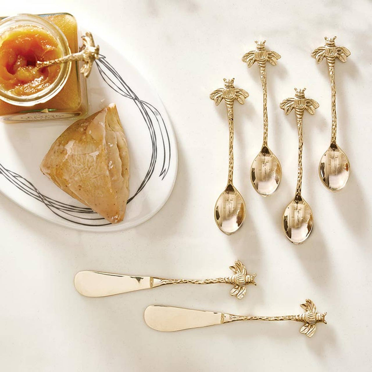 Gold Bee Spreaders - Set of 2