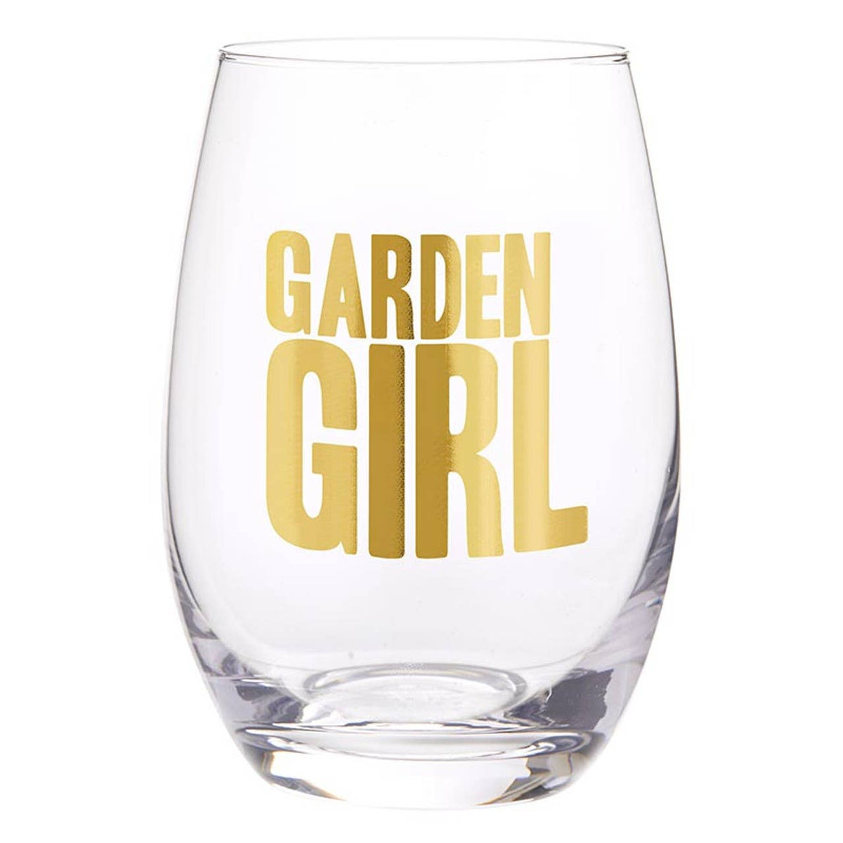 Stemless Wine Glass - Garden Girl