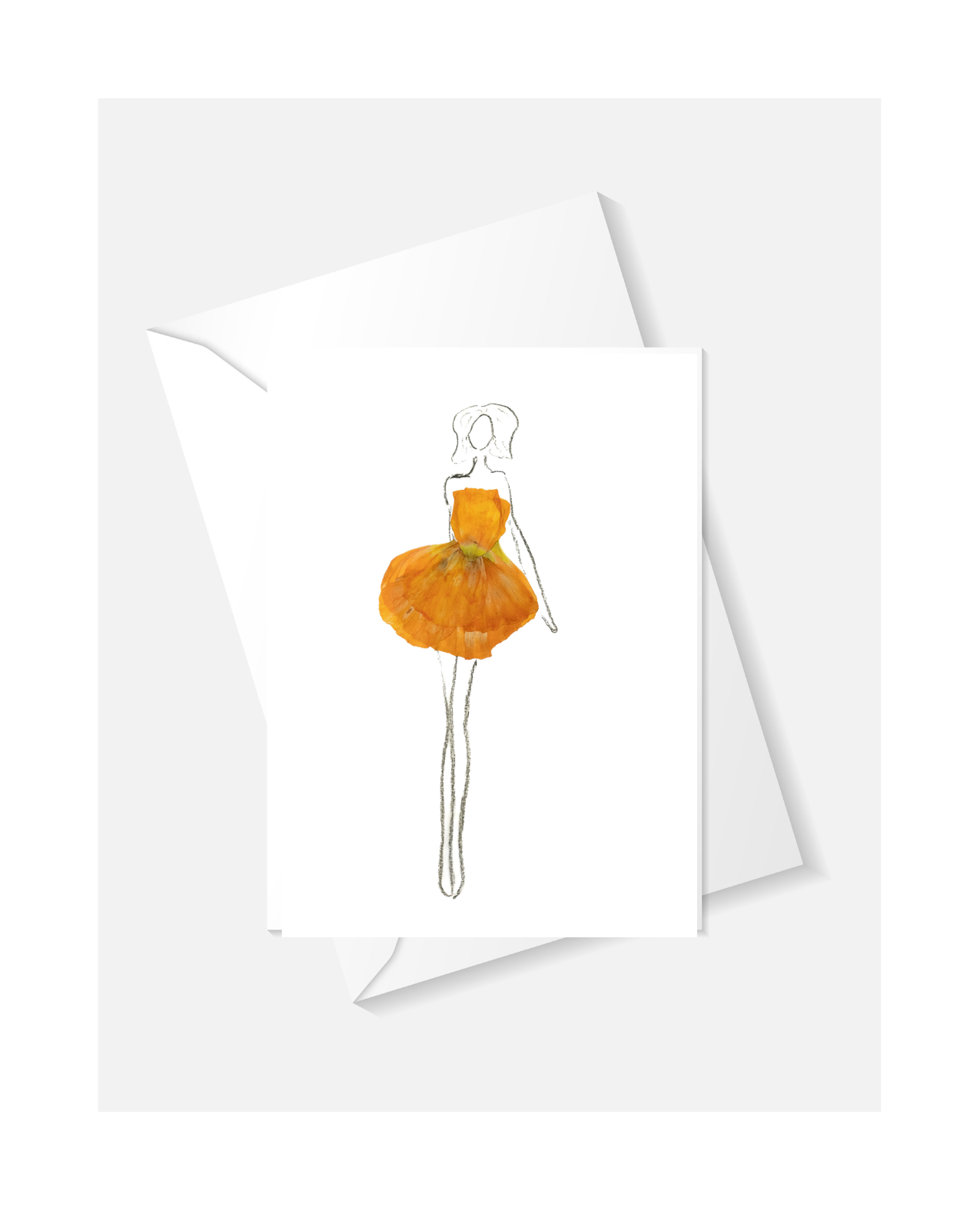 Poppy Dress Greeting Card