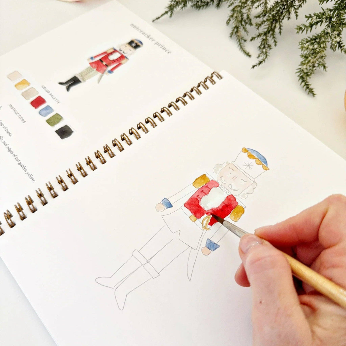 Nutcracker watercolor workbook