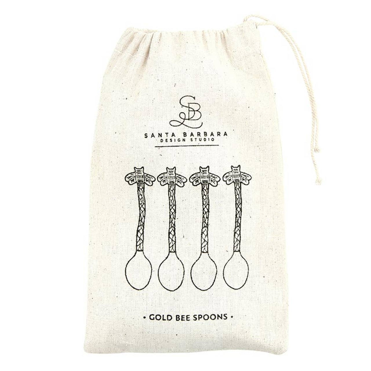 Gold Bee Spoons - Set of 4
