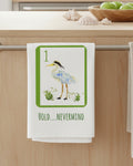 Blue Heron Mahjong Tea Towel