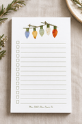 Christmas Lights Checklist Notepad