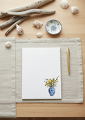 Mini Blue Vase Notepad