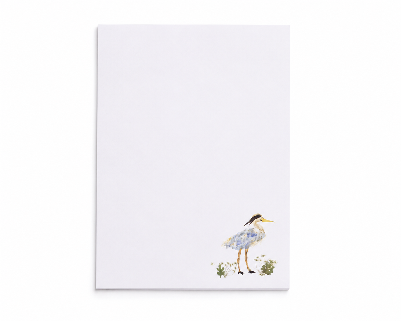 Blue Heron Mini Notepad – 50-Page Tear-Off Notepad