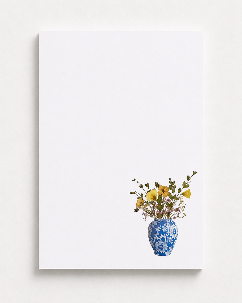 Mini Blue Vase Notepad