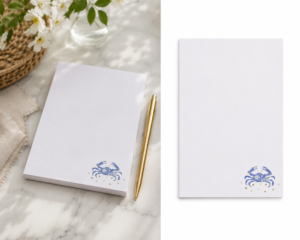 Mini Blue Crab Notepad