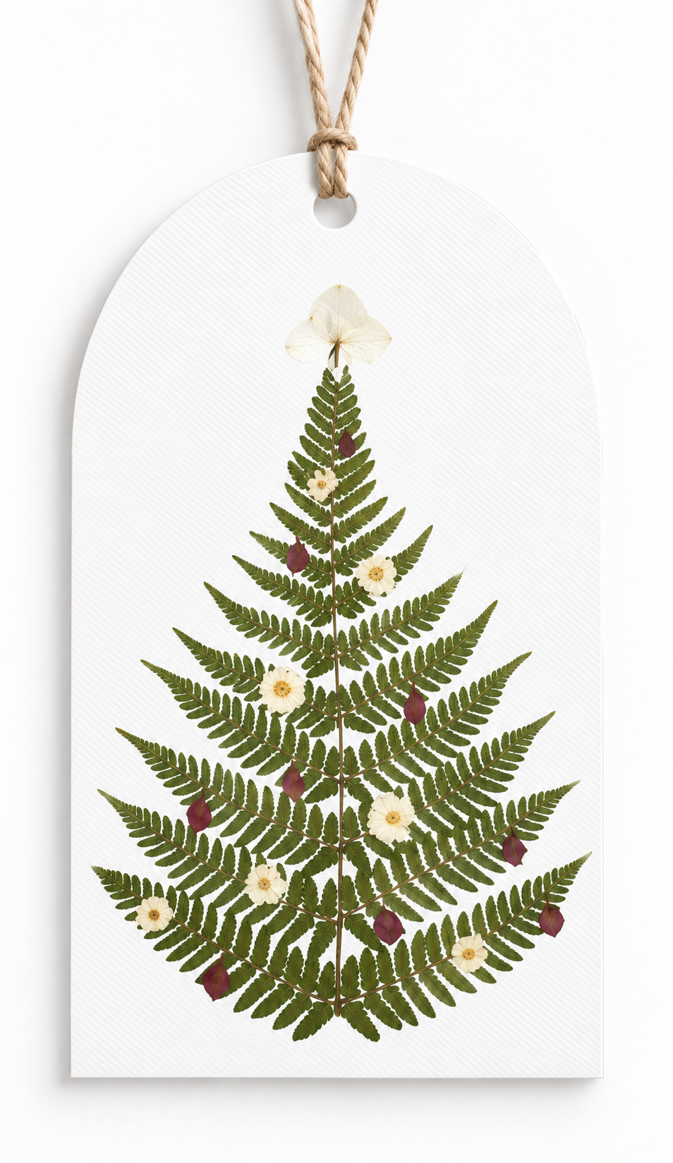 Botanical Christmas Tree Gift Tags – Set of 8