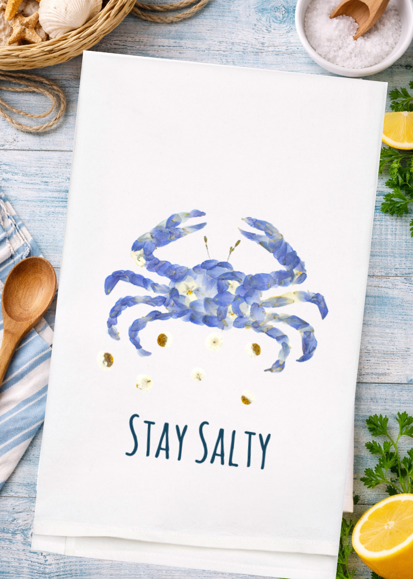 Blue Crab Tea Towel