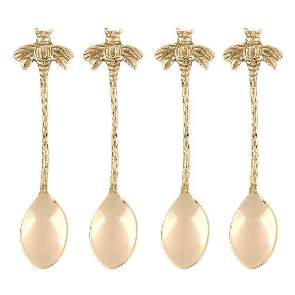 Gold Bee Spoons - Set of 4